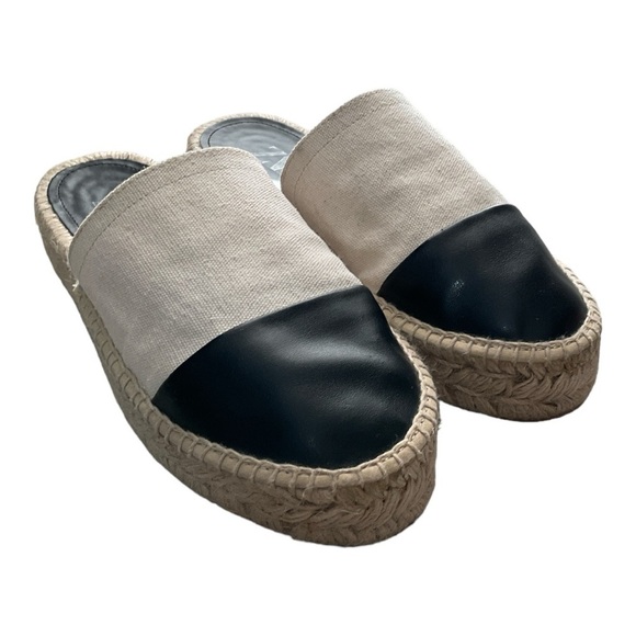 Zara Toe Cap Espadrilles Mules Size 40 - Picture 1 of 8